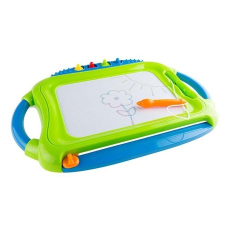 HEY PLAY Hey Play 80-HM813421 Multi-color Magnetic Drawing Board with Pen; Eraser & 4 Stamps 80-HM813421